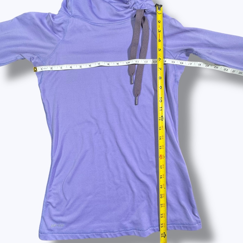 Nike Pro Dri-Fit Funnel Neck Hoodie Purple Womens S Athleisure Gorpcore Sporty - Picture 7 of 11